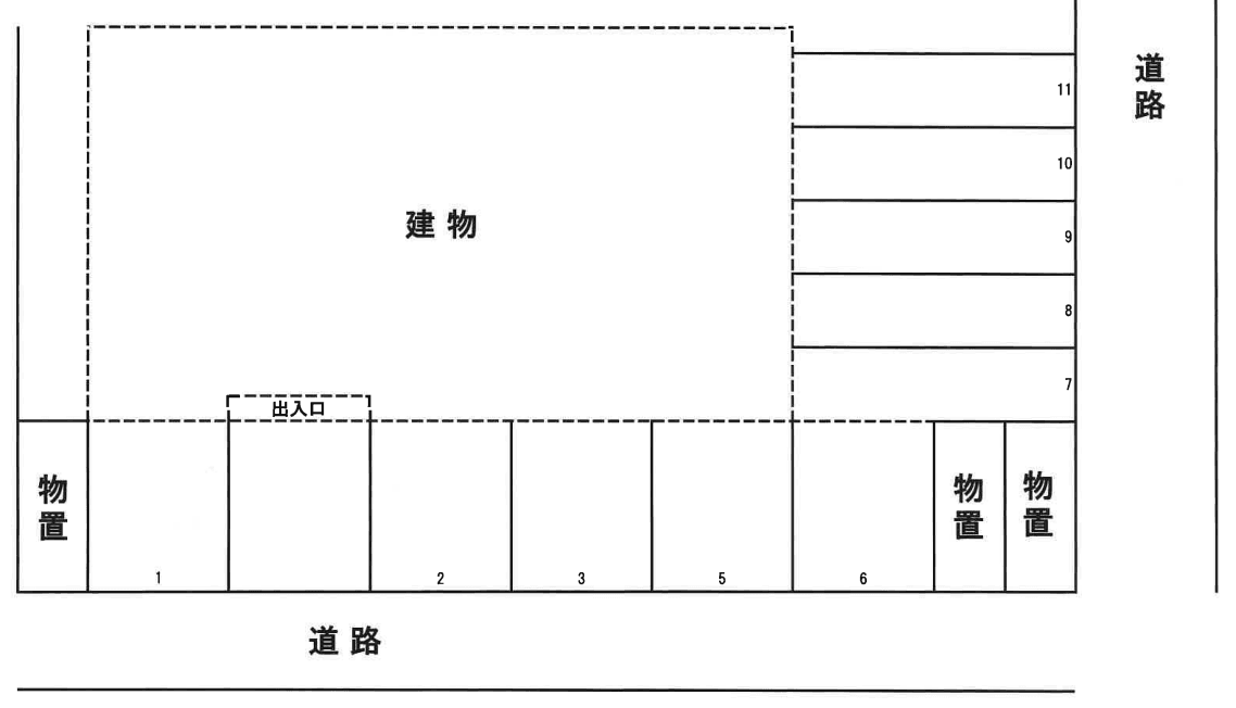 トールシダース駐車場の駐車配置図