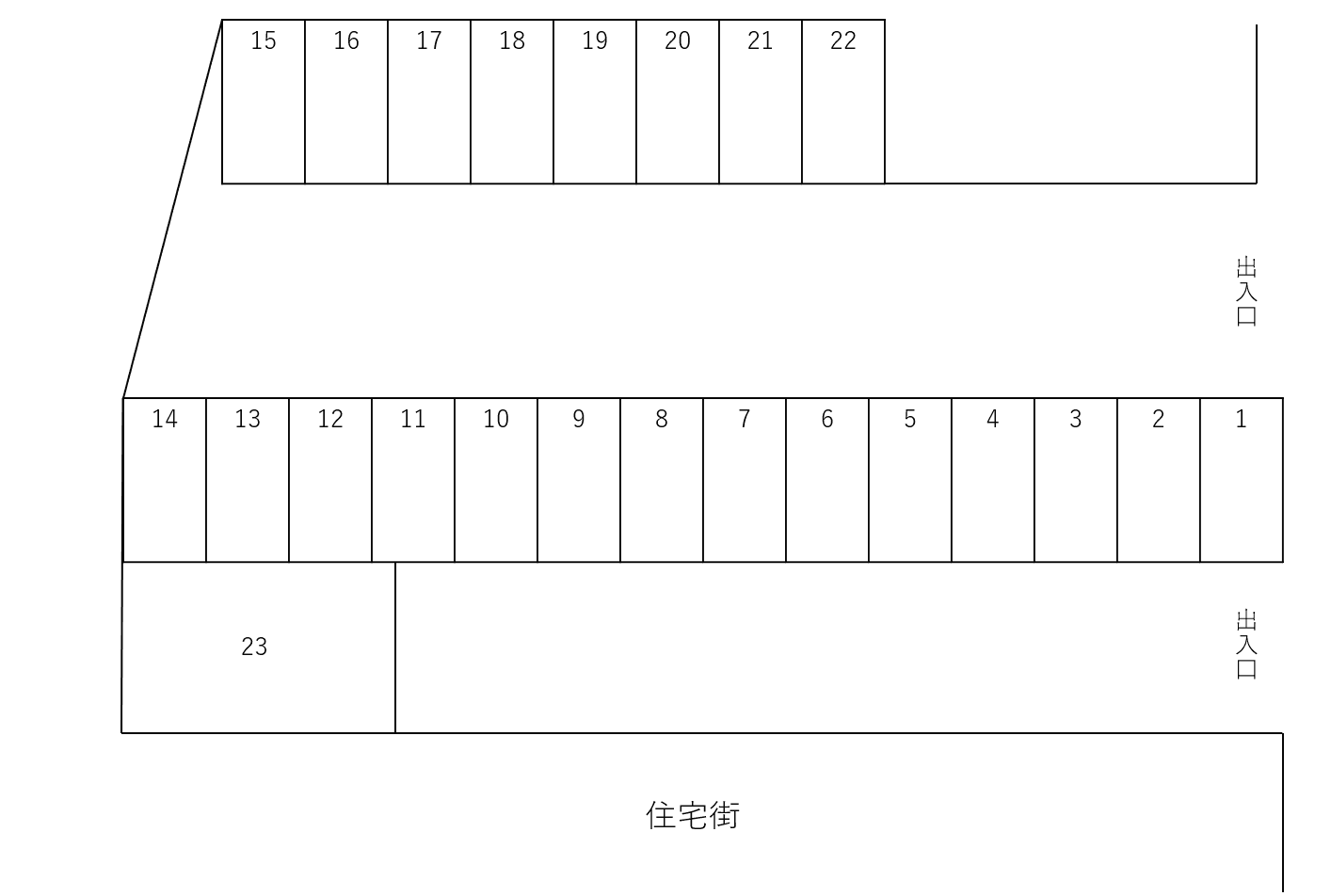 坂本町217-1の駐車配置図