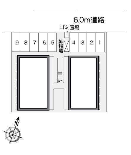 Ｗｅｓｔ西焼津　Ⅱ(25685)の駐車配置図