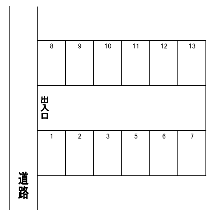 片倉駐車場の駐車配置図