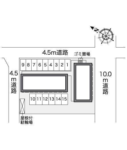 フローラ(26762)の駐車配置図