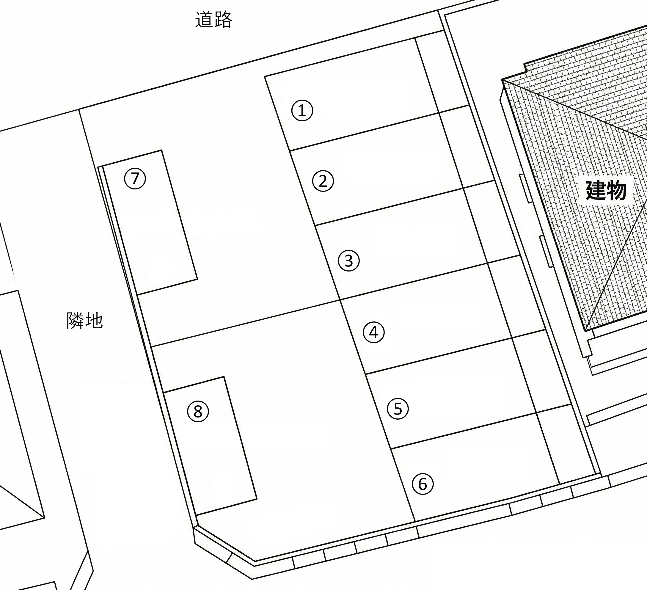 君島駐車場の駐車配置図