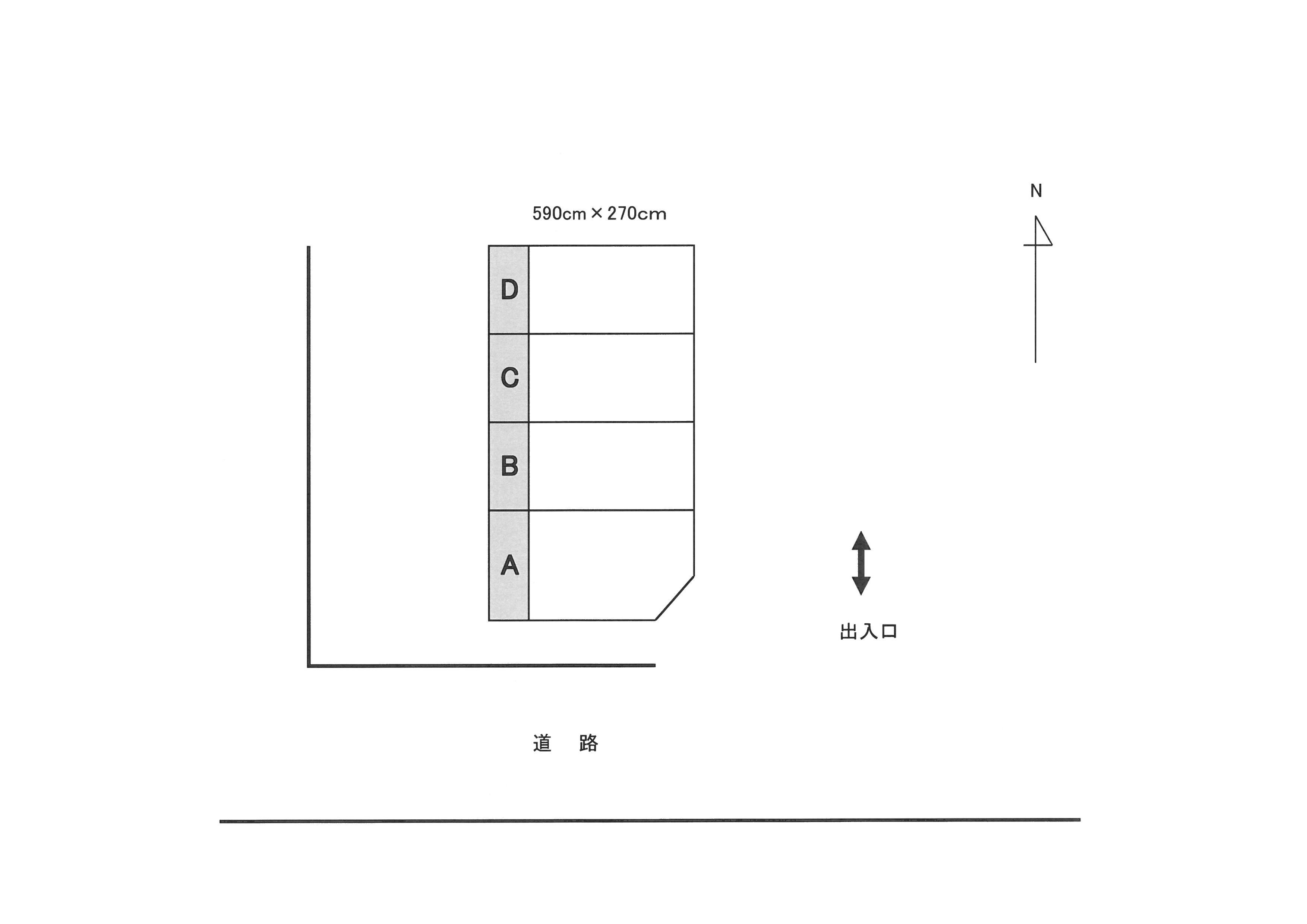 中野駐車場の駐車配置図