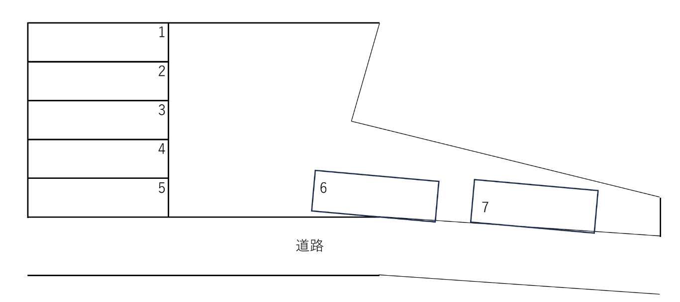 山元駐車場の駐車配置図