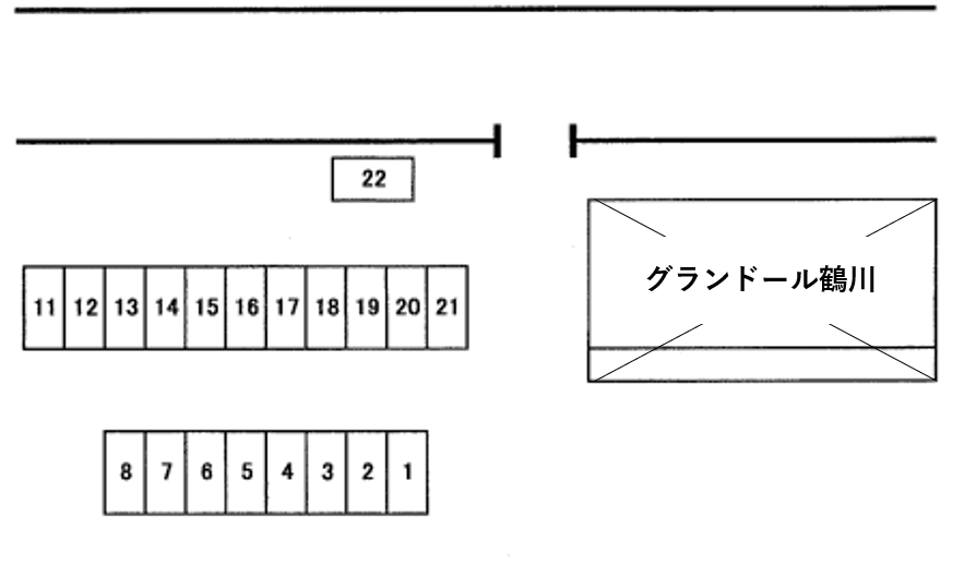 グランドール鶴川の駐車配置図