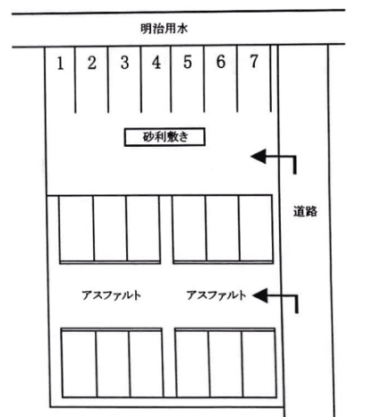 桜林駐車場の駐車配置図