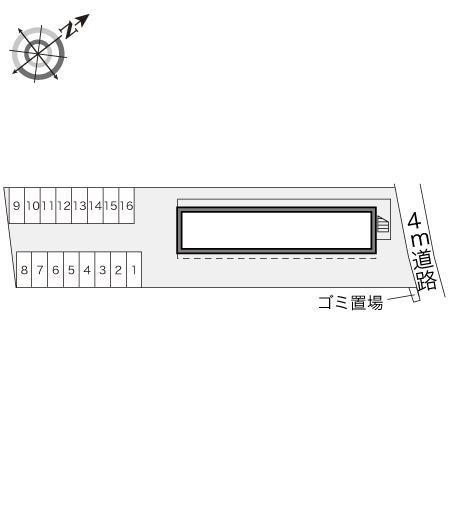 ローズ(16387)の駐車配置図