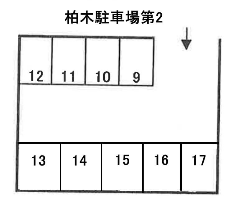 柏木駐車場第2の駐車配置図