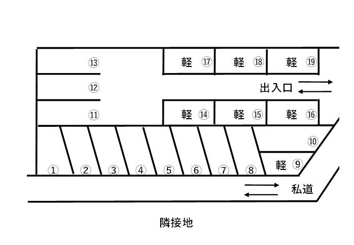 町田駐車場Ⅲの駐車配置図