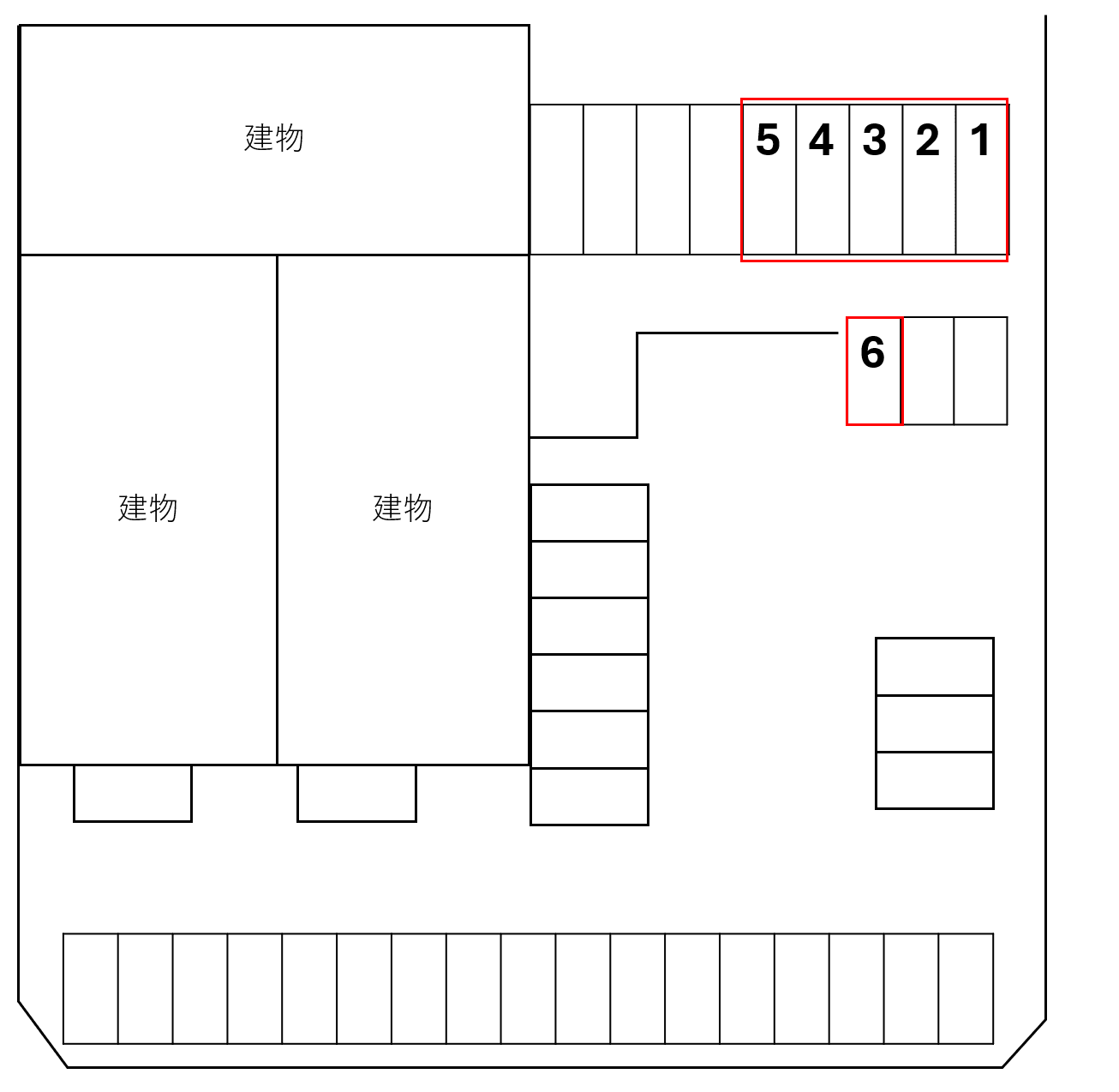 Dパーキング長住２丁目ＰＳ第２の駐車配置図