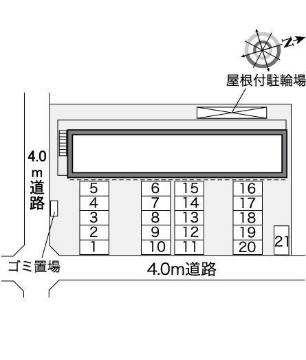 上九沢(35107)の駐車配置図