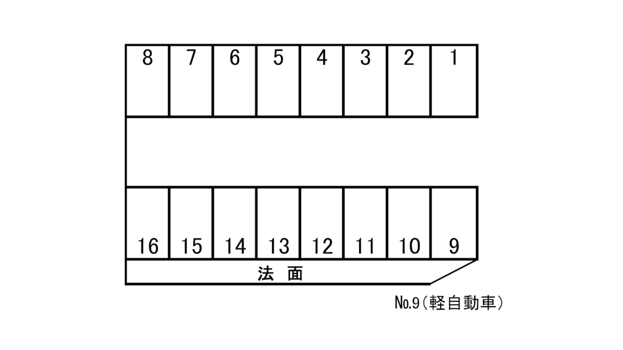 薫パーキングⅠの駐車配置図