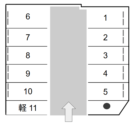 程久保３丁目駐車場の駐車配置図
