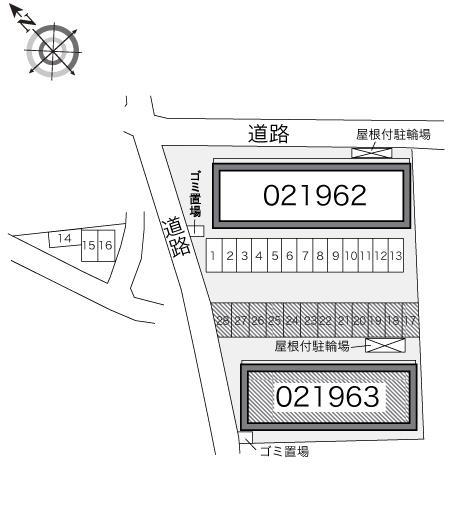サンリーブⅡ(21963)の駐車配置図