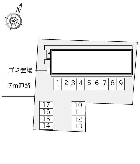 グレース十里(21633)の駐車配置図