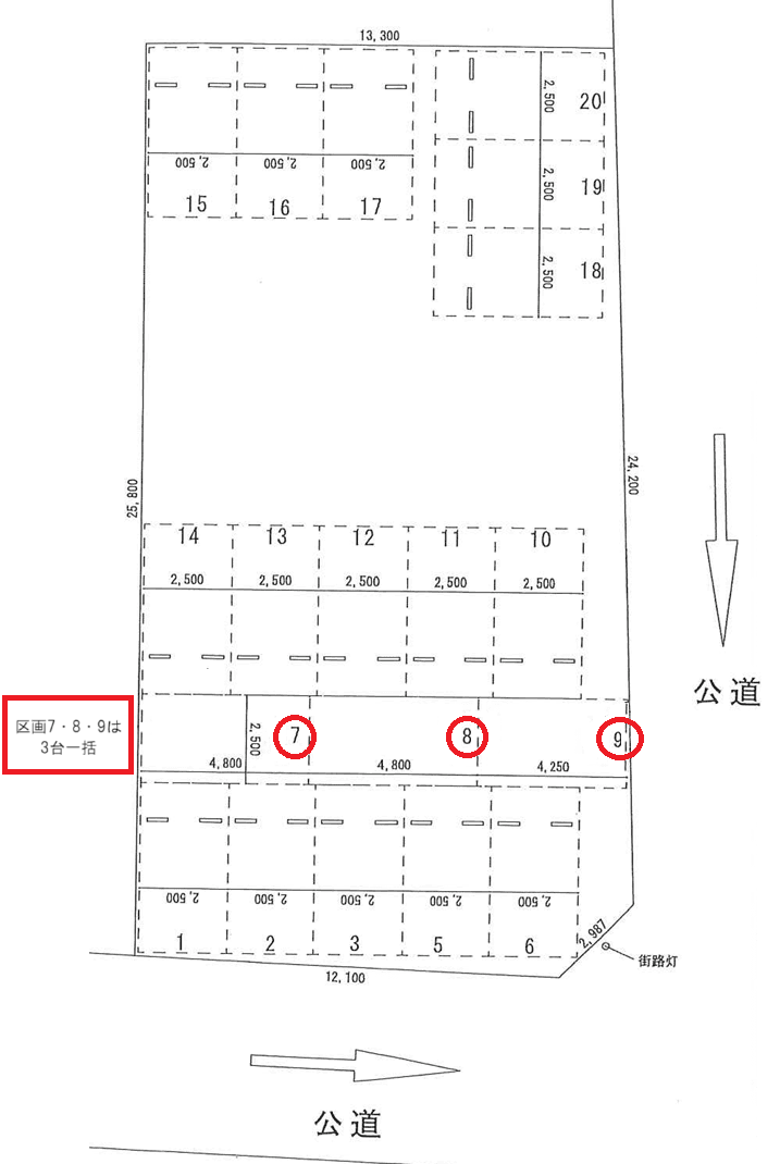 P370の駐車配置図