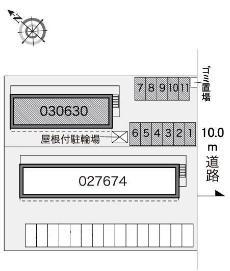 北公園　Ⅱ(30630)の駐車配置図