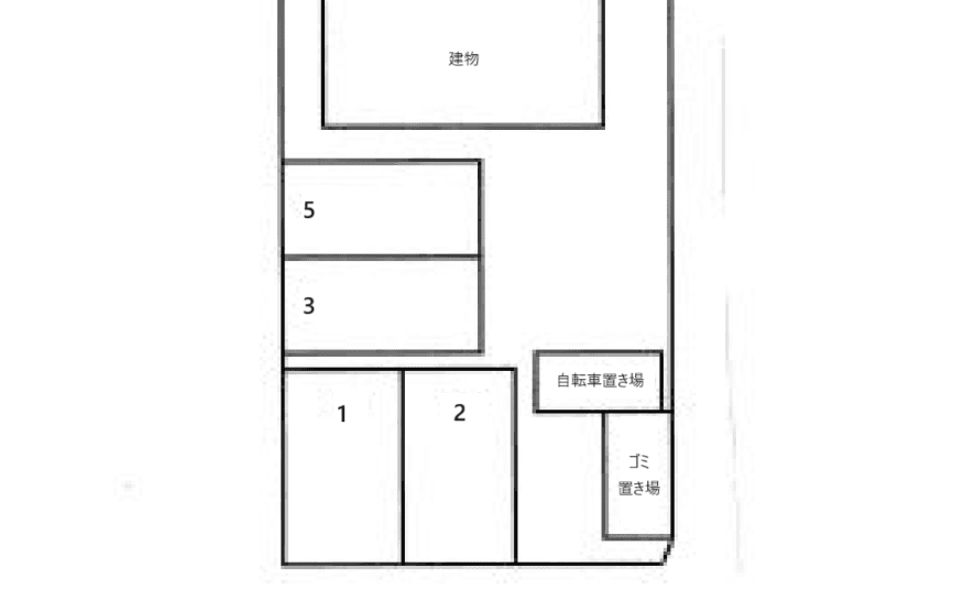 ラマージュ敷地内駐車場の駐車配置図