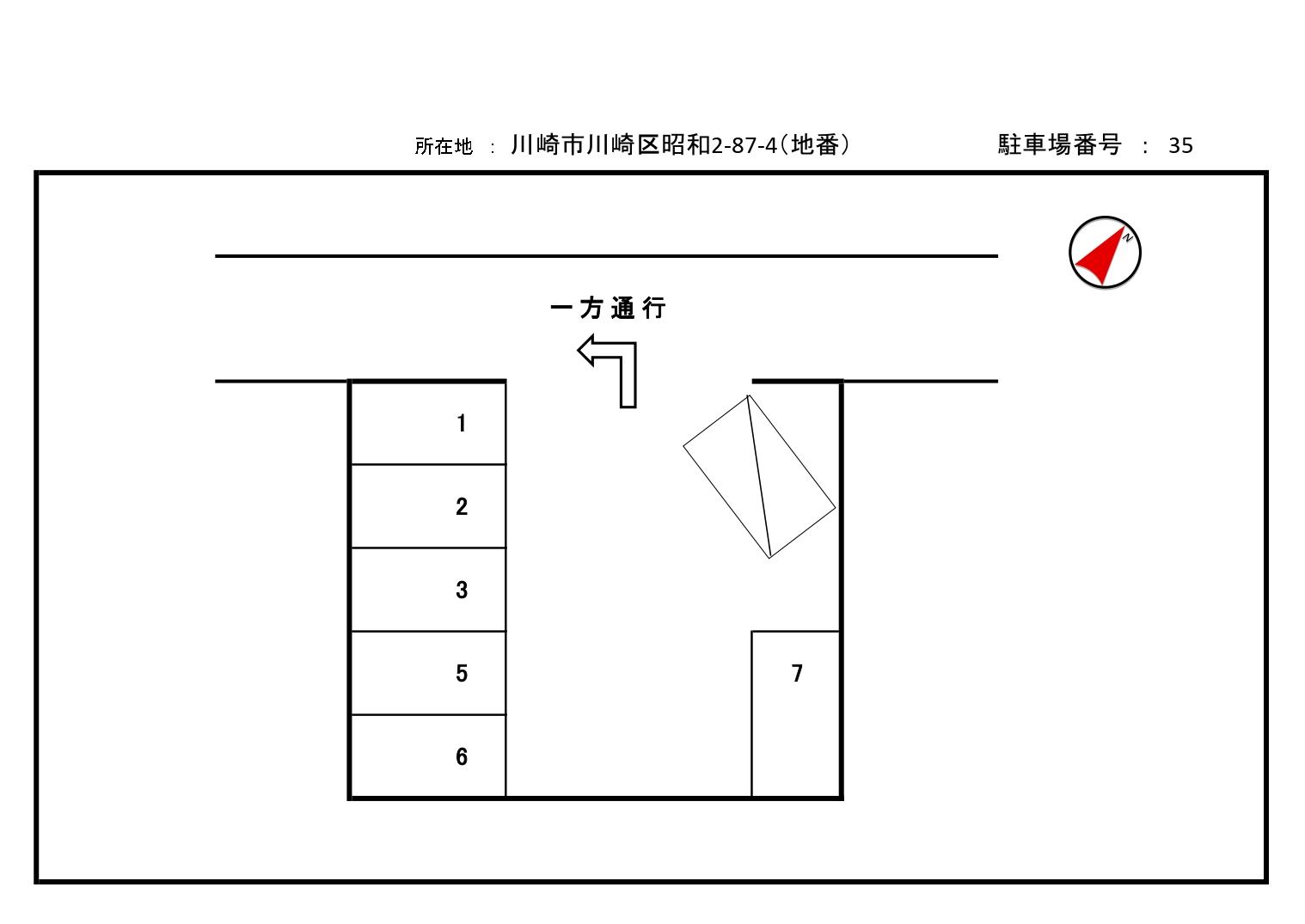 昭和35駐車場の駐車配置図
