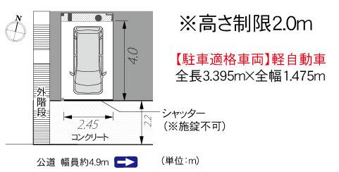 大橋ビルパーキングの駐車配置図