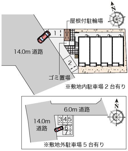 オット(55712)の駐車配置図