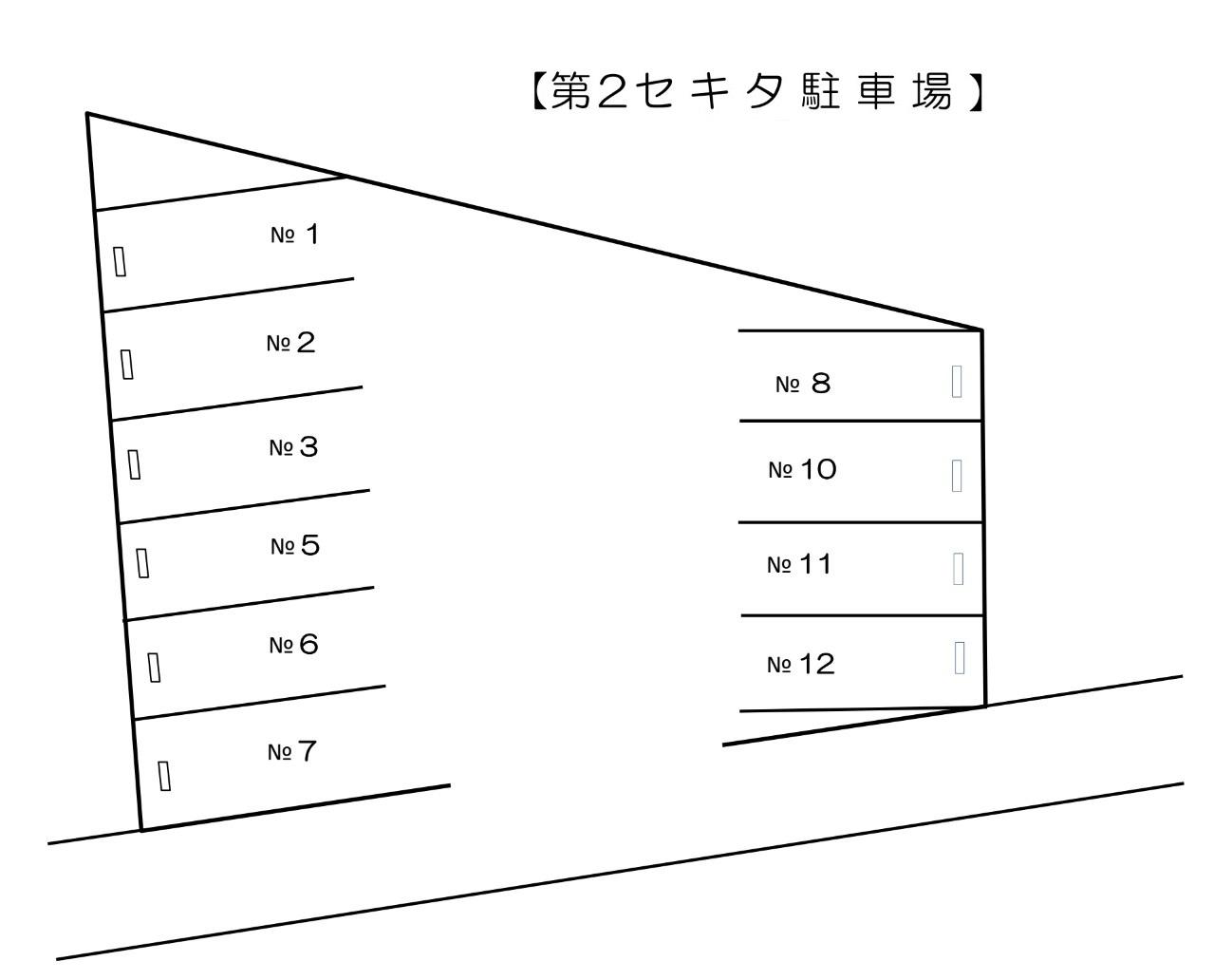 第２セキタ駐車場の駐車配置図