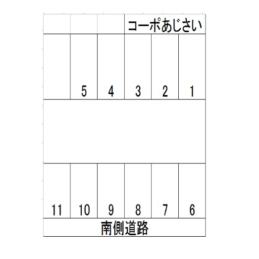 西川パーキングの駐車配置図