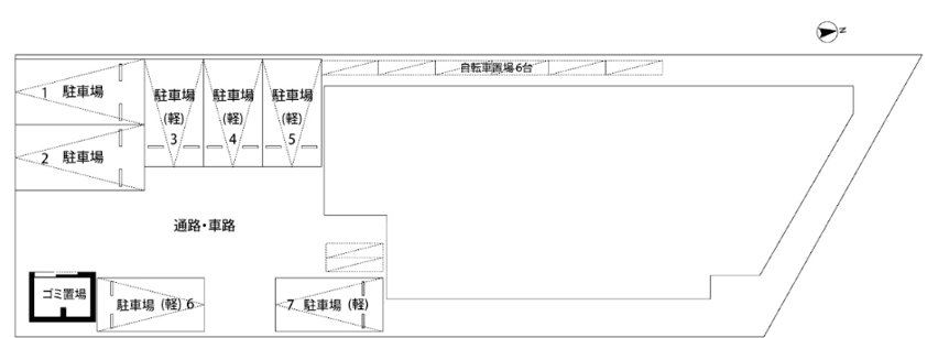 CB粕屋ﾗｲﾗｯｸの駐車配置図