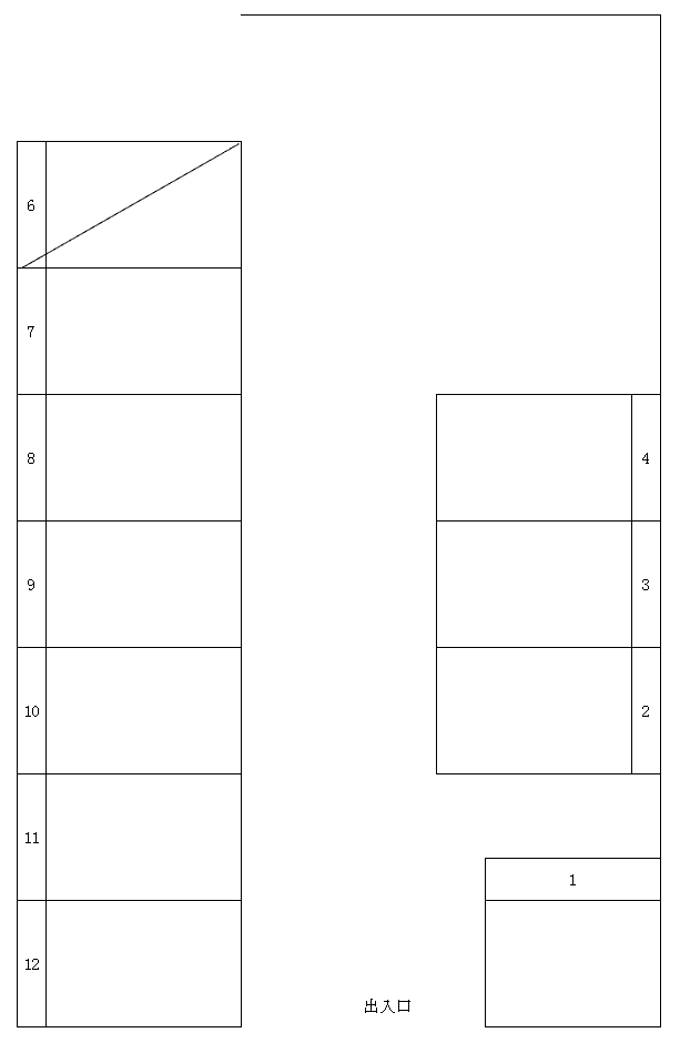 菊間駐車場の駐車配置図
