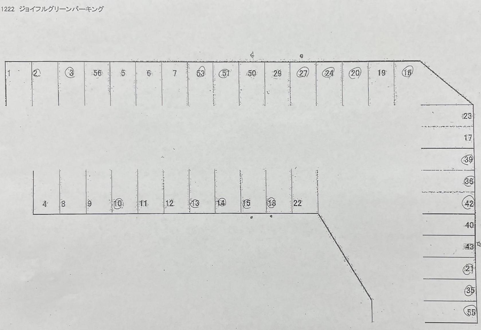 ジョイフルグリーンパーキングの駐車配置図