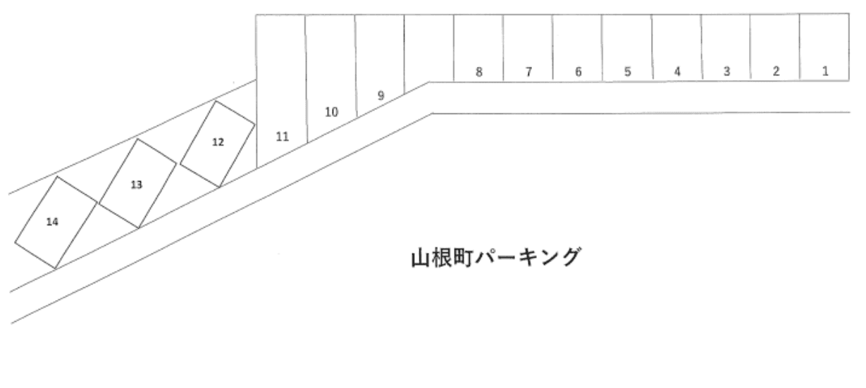 山根町パーキングの駐車配置図