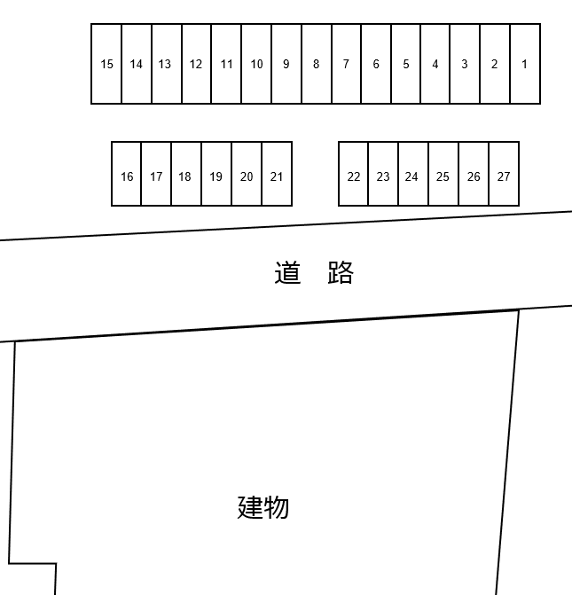 柳生四丁目パーキングの駐車配置図