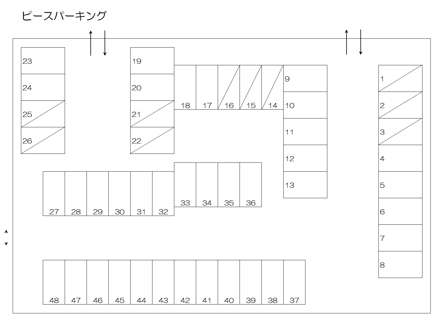 ピースパーキングの駐車配置図