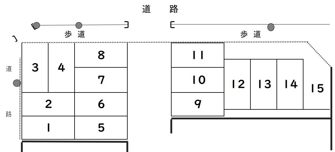 泉崎２丁目パーキング第２の駐車配置図