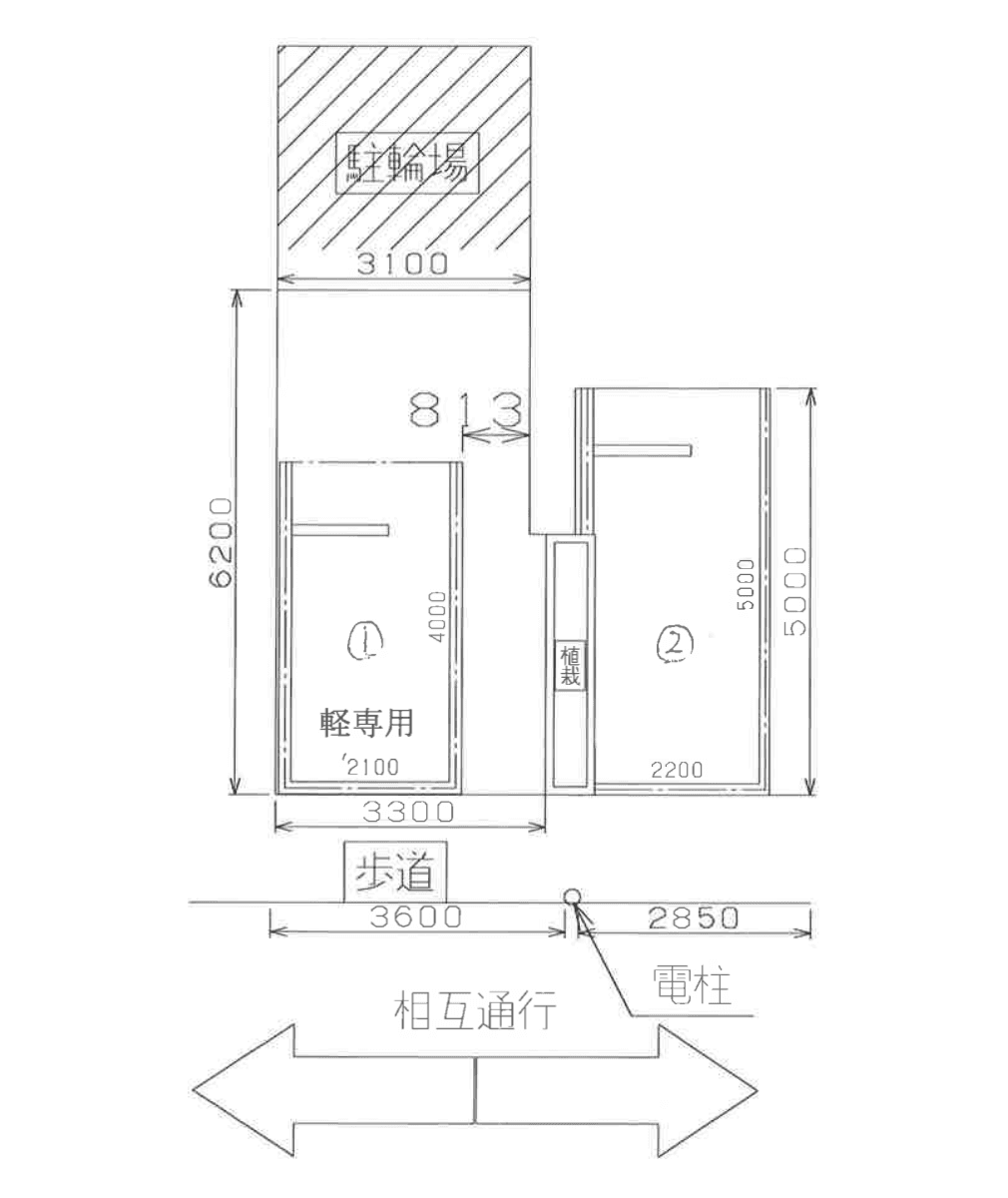 MAXIV成増駐車場の駐車配置図