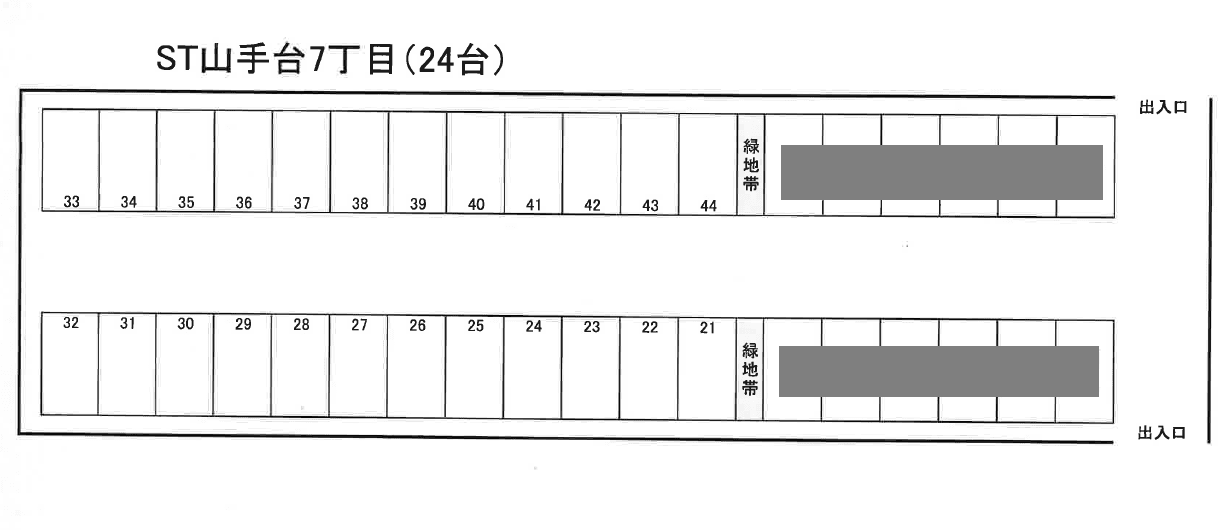 ＫＦ－Ｐａｒｋ　ＳＴ山手台７丁目の駐車配置図