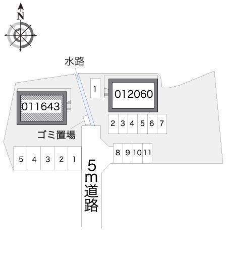中田Ⅰ(11643)の駐車配置図