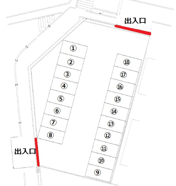 老松4丁目駐車場の駐車配置図