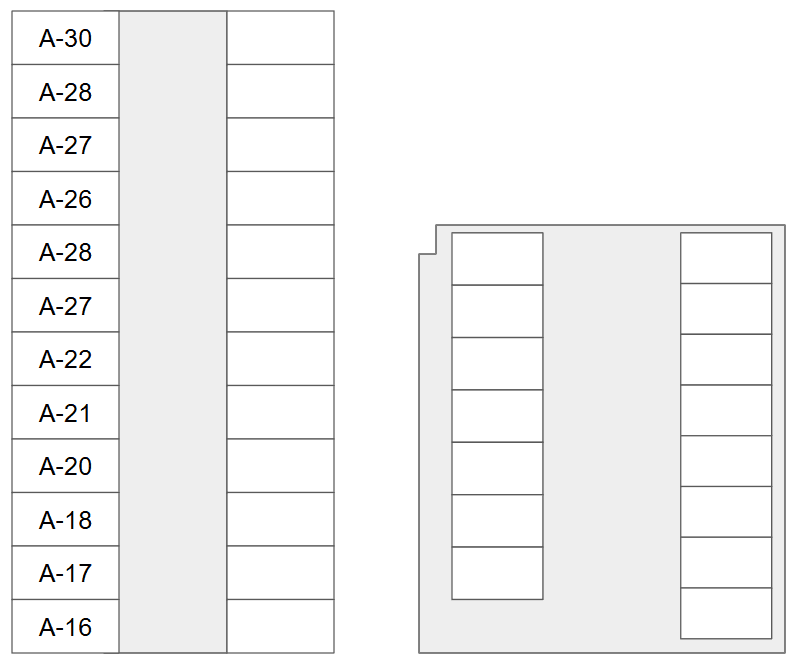 布袋駅前第３の駐車配置図