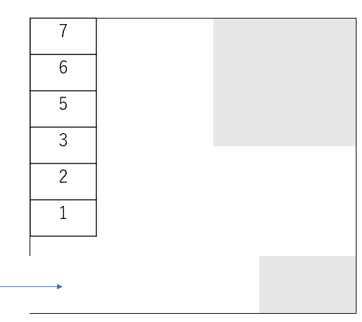 八田ガレージ２の駐車配置図