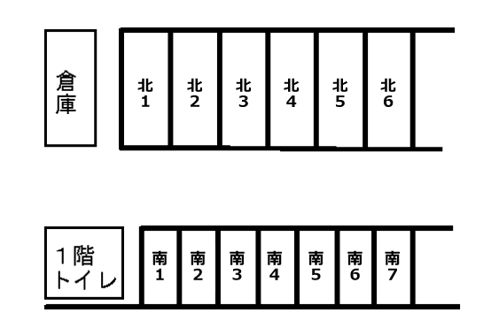 長浜藤田駐車場の駐車配置図