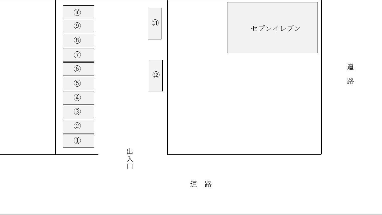 新松戸田中駐車場の駐車配置図