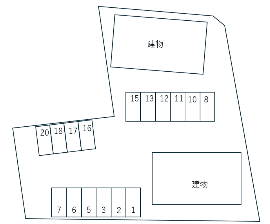 プリーメル　Ａの駐車配置図