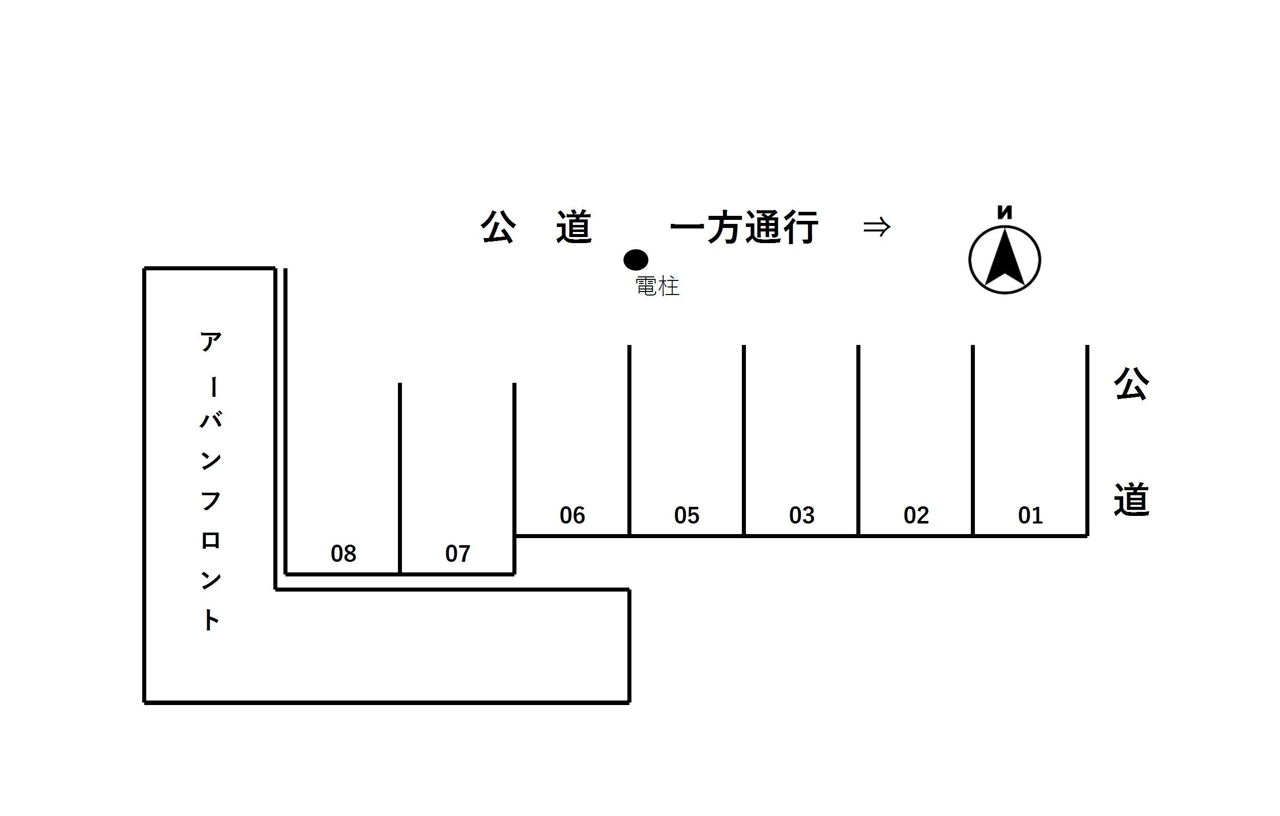 米坂駐車場（耳取）の駐車配置図