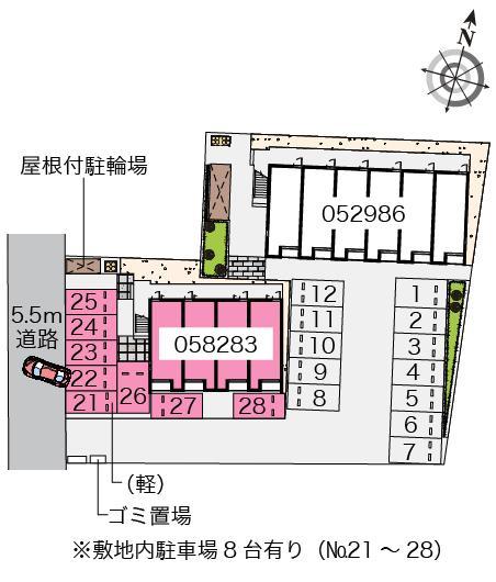 クレイノベッラノンナ(58283)の駐車配置図