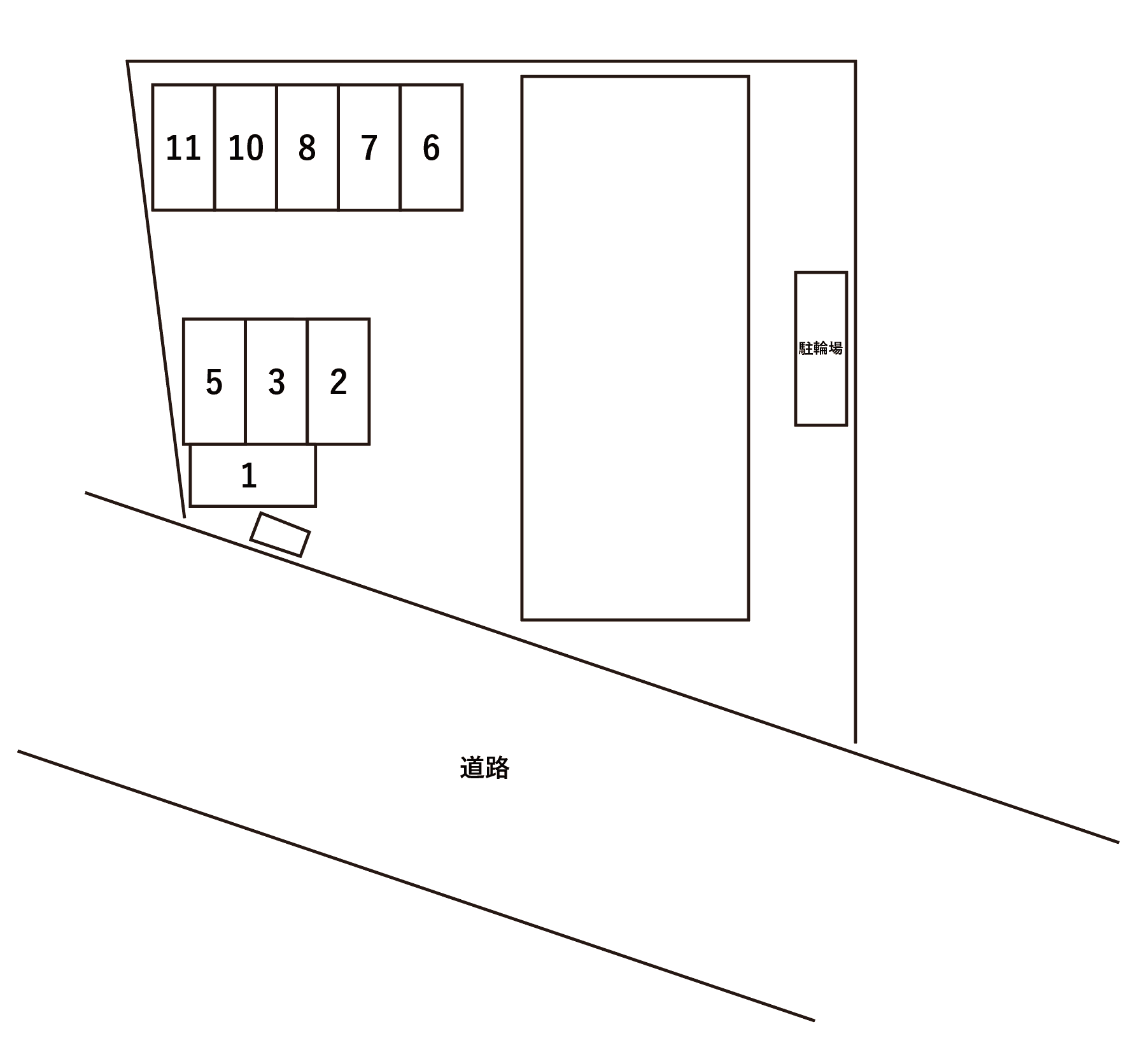 アムール ロータス 駐車場の駐車配置図