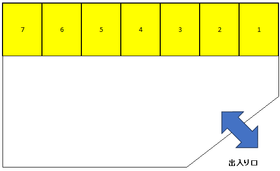 JINSEIパーキング12の駐車配置図