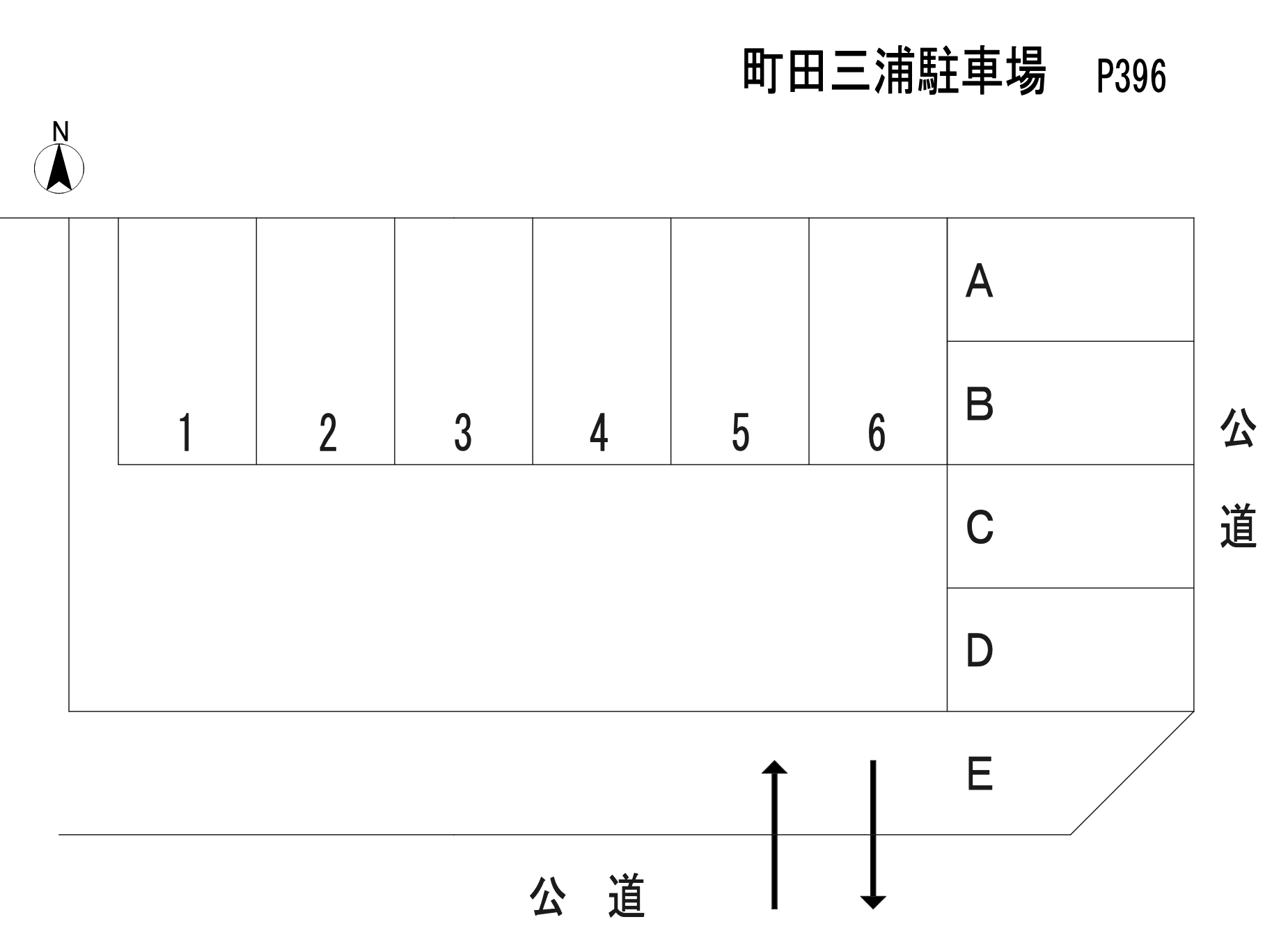 町田三浦駐車場の駐車配置図