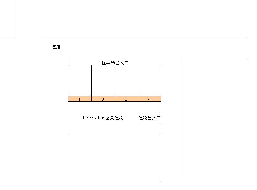 ピ・パァルゥ室見付随バイク駐輪場の駐車配置図
