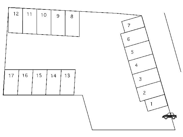 清田二丁目駐車場の駐車配置図